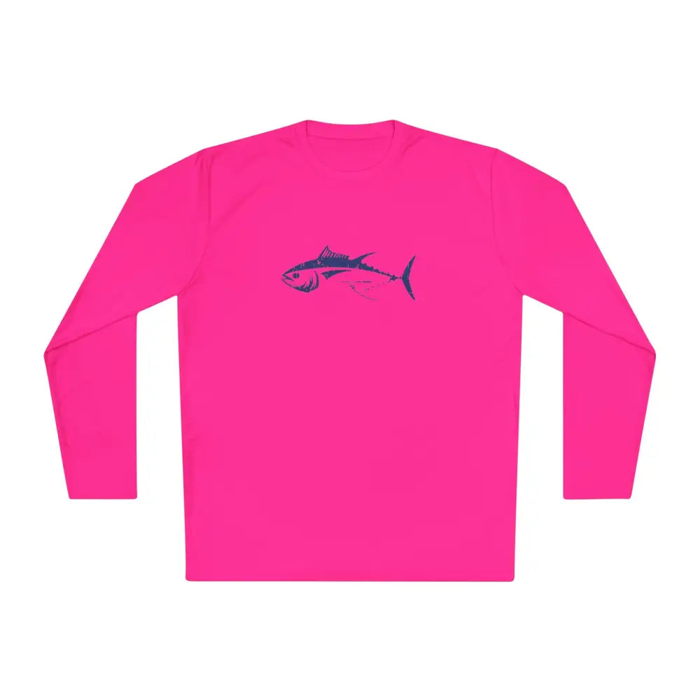 Hot pink Bluefin Tuna long sleeve UV protection fishing t-shirt