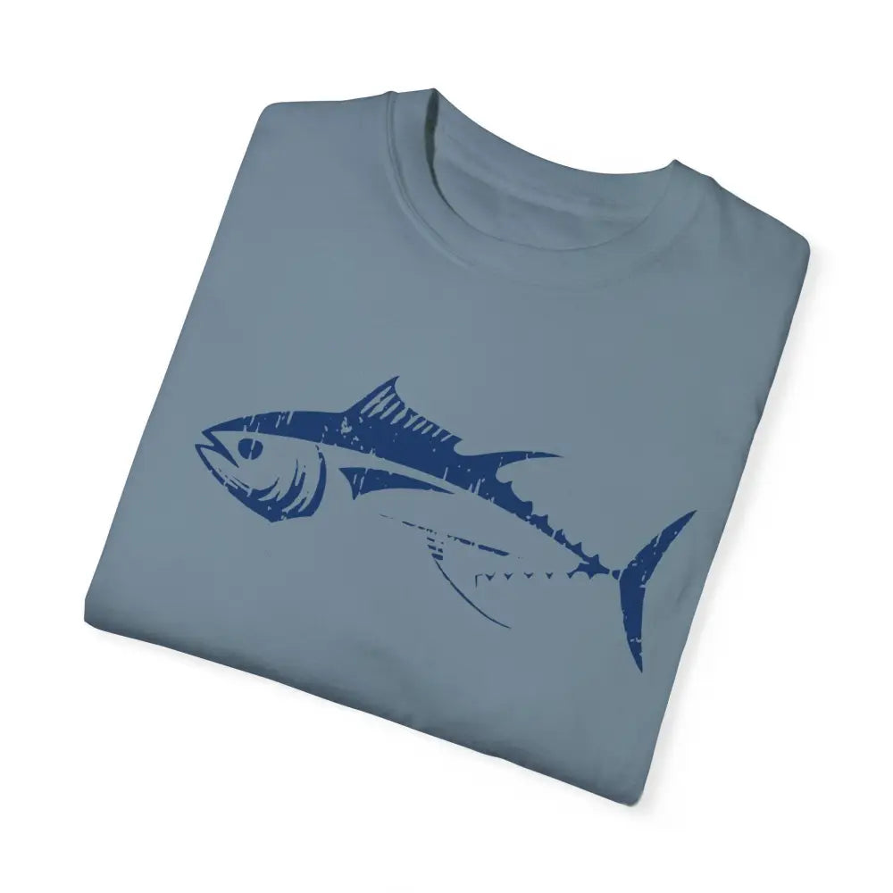 Folded Bluefin Tuna Ocean Graphic T-Shirt for ocean lovers alike