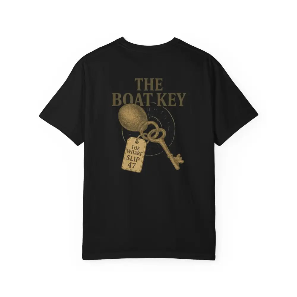 Boat Key vintage-style tee with black t-shirt graphic