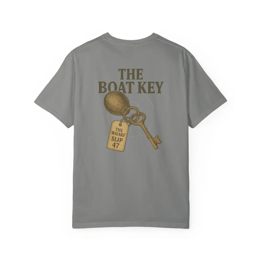 Gray Boat Key Vintage-Style Tee Shirt with Graphic