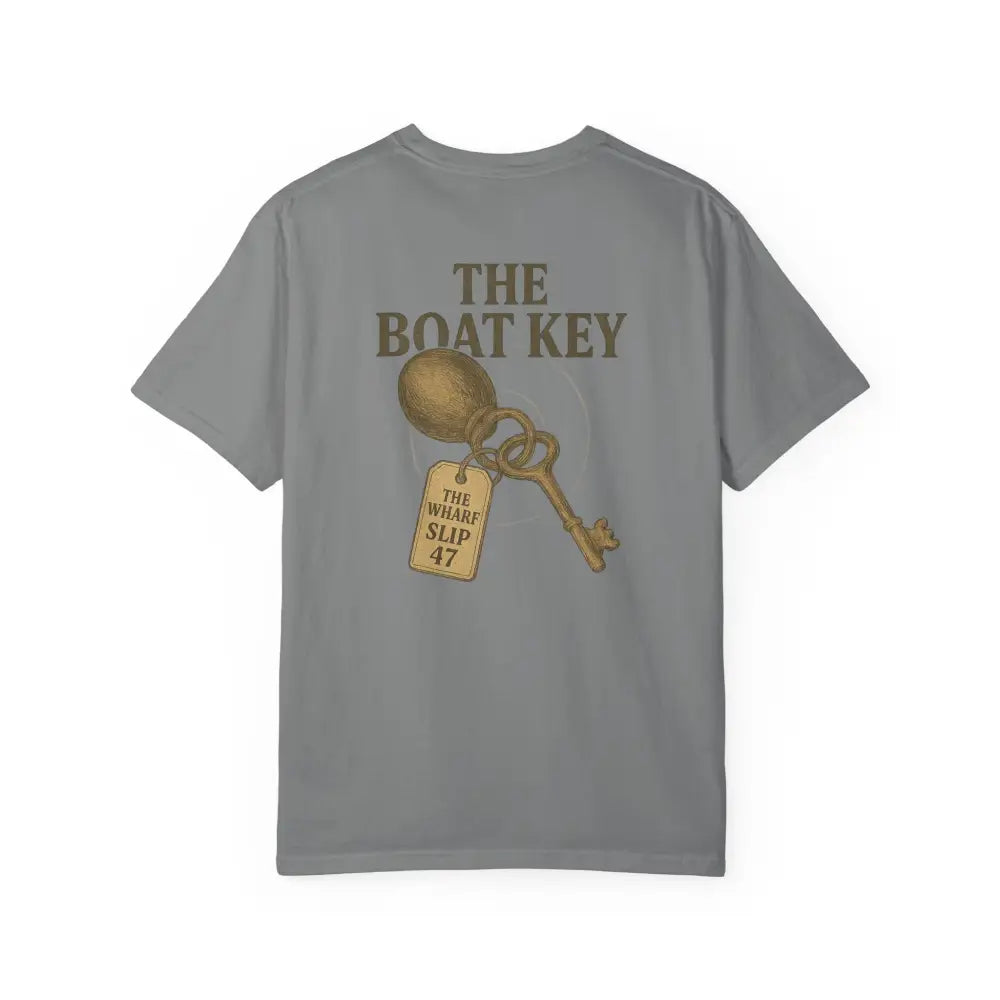 Boat Key Vintage-Style Tee with Gray Short-Sleeve Graphic