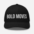 Trini Skies Bold Moves embroidered black mesh trucker cap