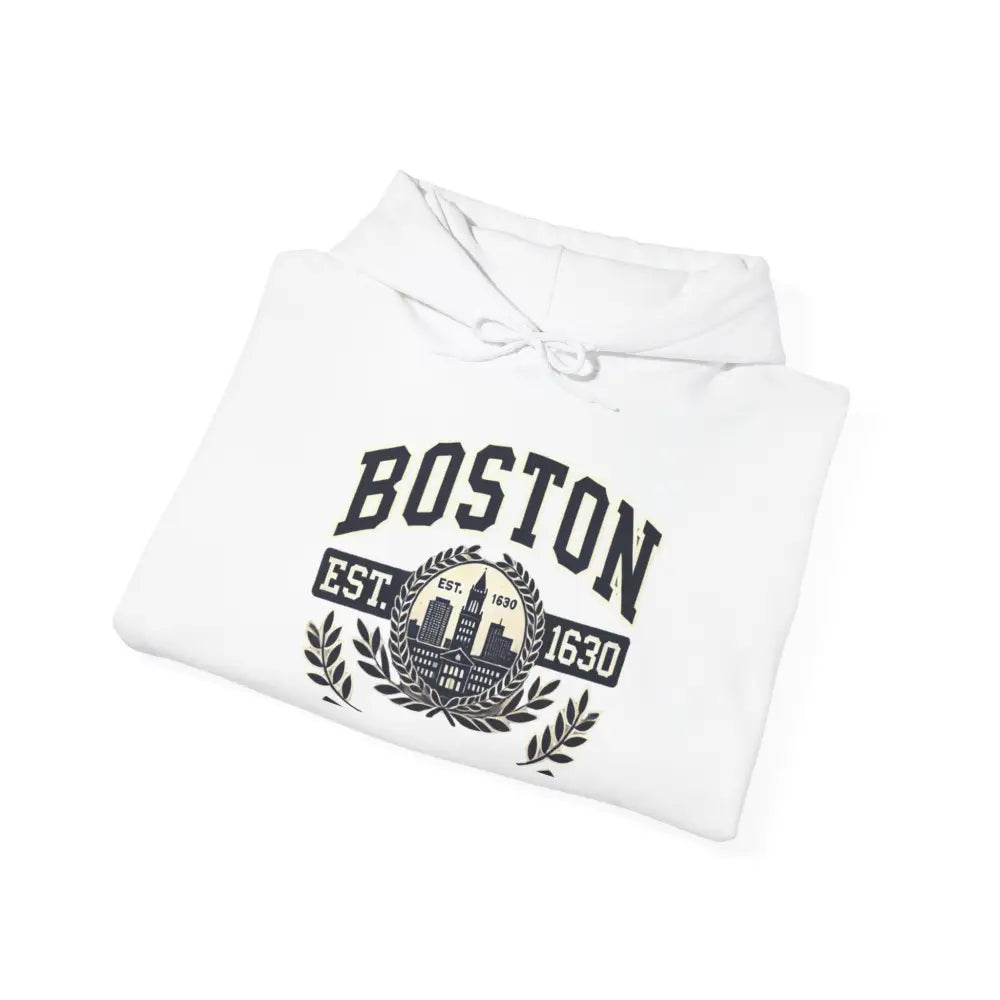Boston graphic hoodie with EST 1630 white design