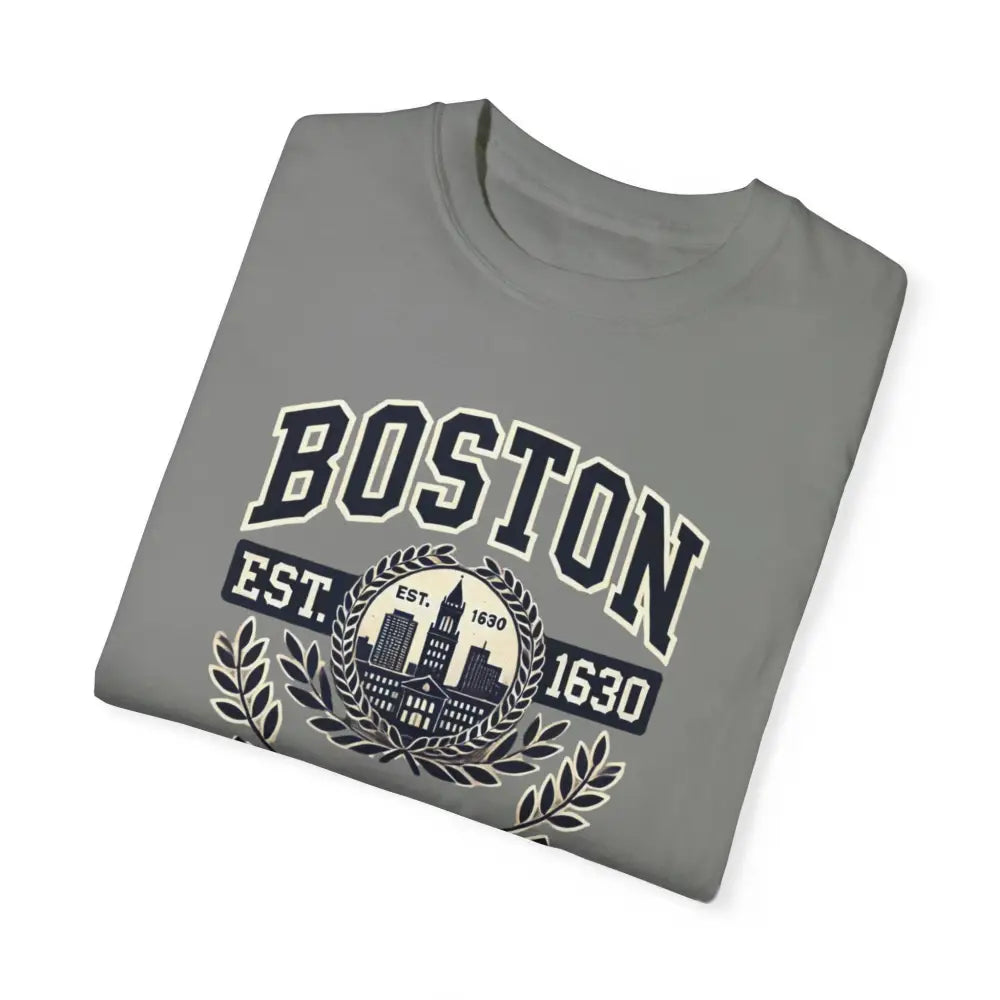 Gray Boston Est 1630 Graphic Tee in Classic City Style