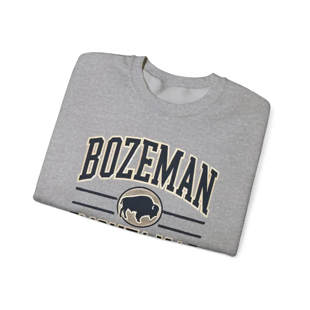 Bozeman Montana buffalo graphic sweatshirt in gray