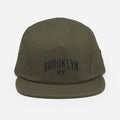 Olive green Brooklyn NY embroidered five-panel cap urban streetwear essential