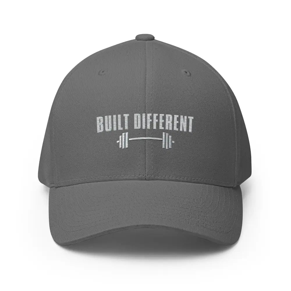 Gray Built Different Embroidered Performance Cap by Trini Skies