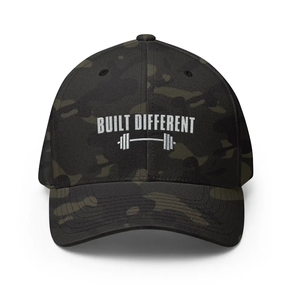 Dark Camo Embroidered Performance Cap by Trini Skies with Barbell