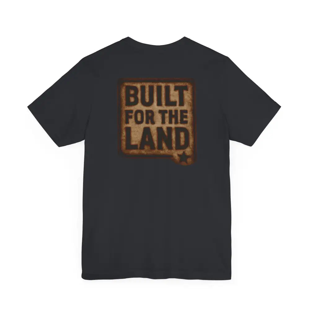 Trini Skies Supply Built for the Land graphic tee with distressed back print