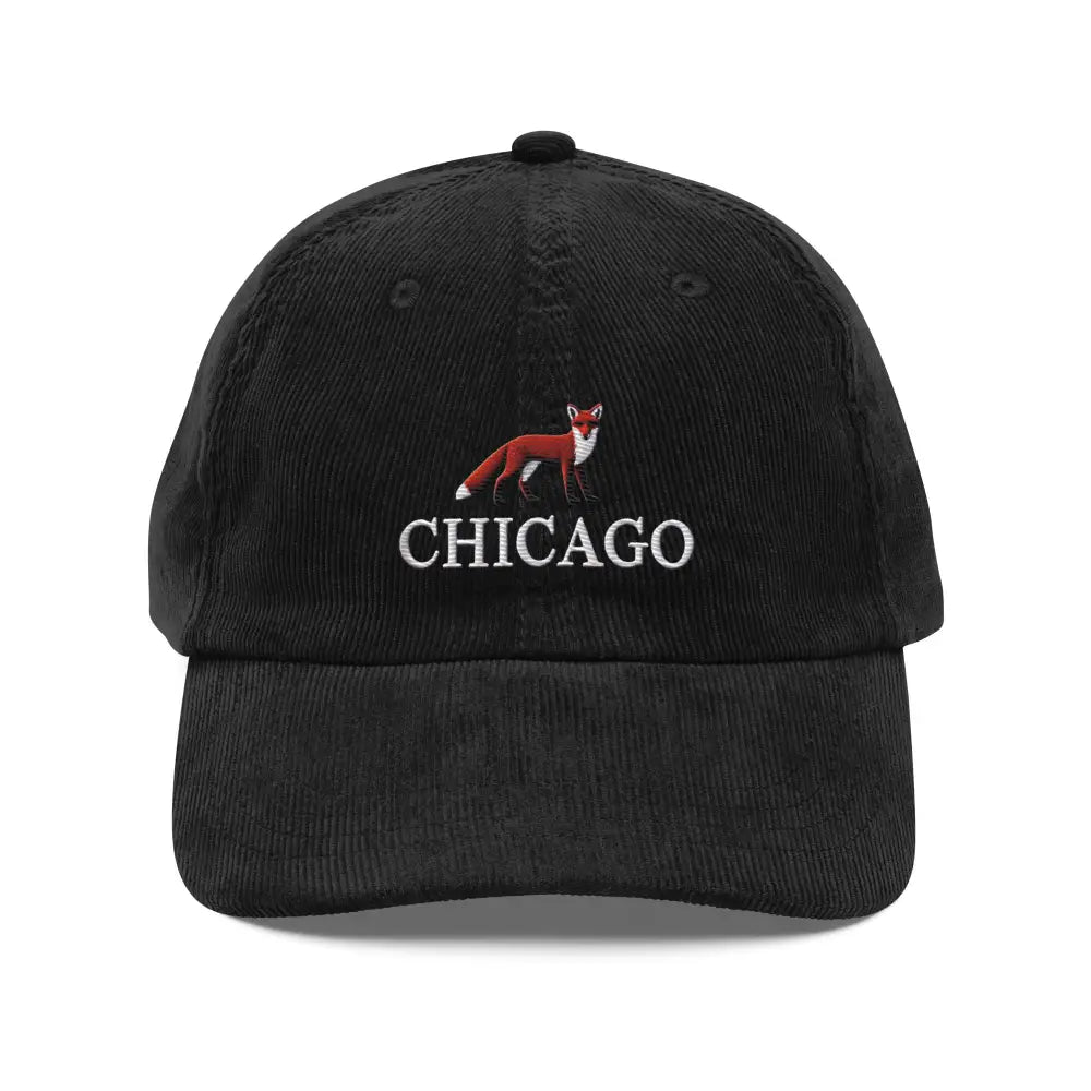 Trini Skies vintage corduroy Chicago fox cap