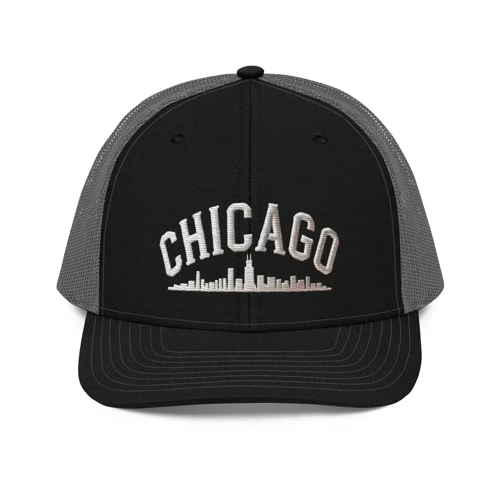 Chicago embroidered Richardson trucker cap with skyline