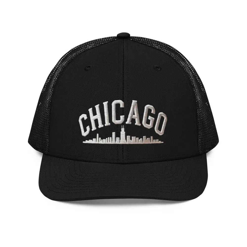 Chicago embroidered Richardson trucker cap with skyline