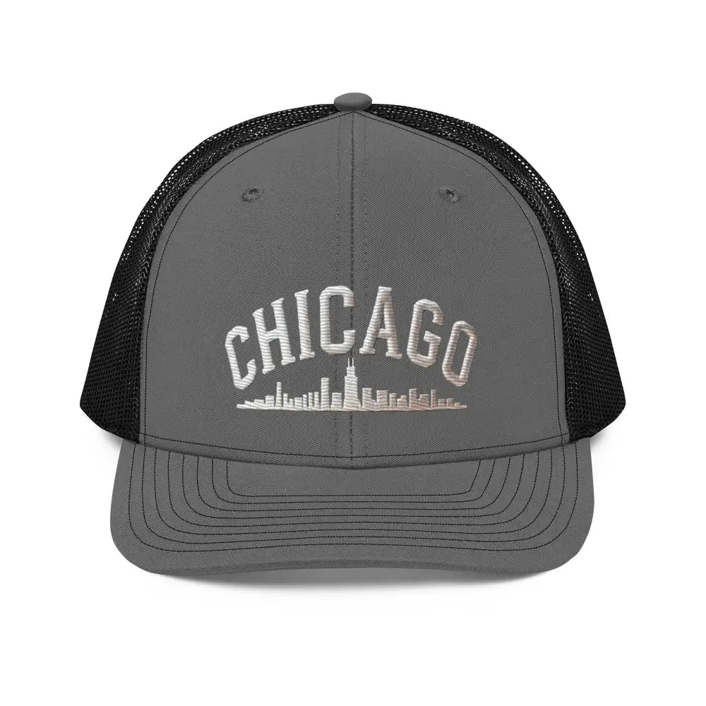 Chicago embroidered Richardson trucker cap with skyline