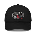 Trini Skies organic dad hat with Illinois cardinal bird embroidery