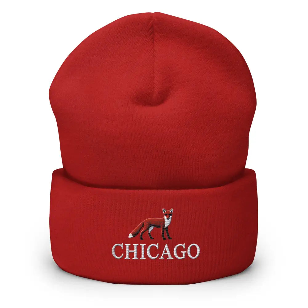 Chicago Red Fox Embroidered Trini Skies Beanie
