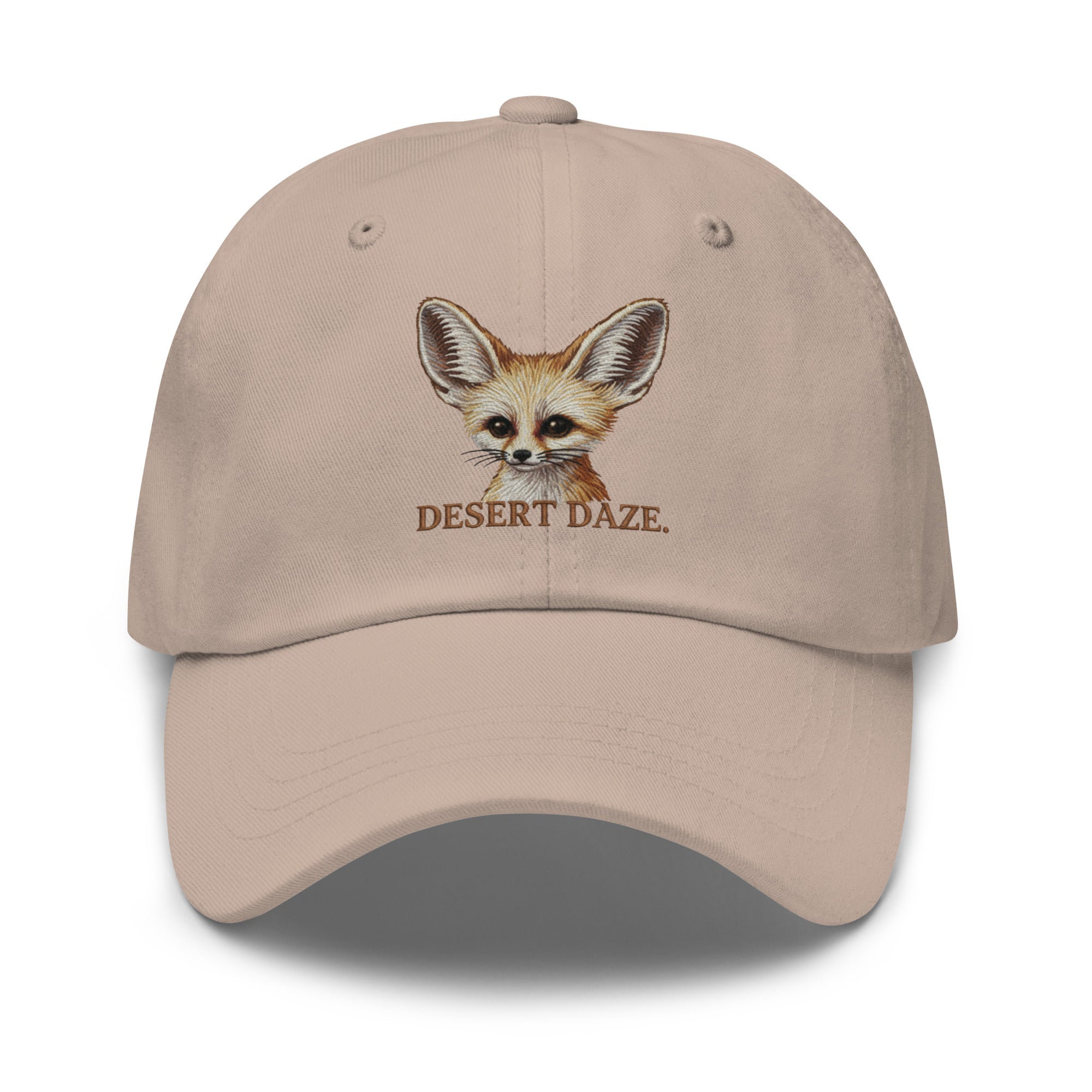 Beige fennec fox baseball cap with Desert Daze embroidery