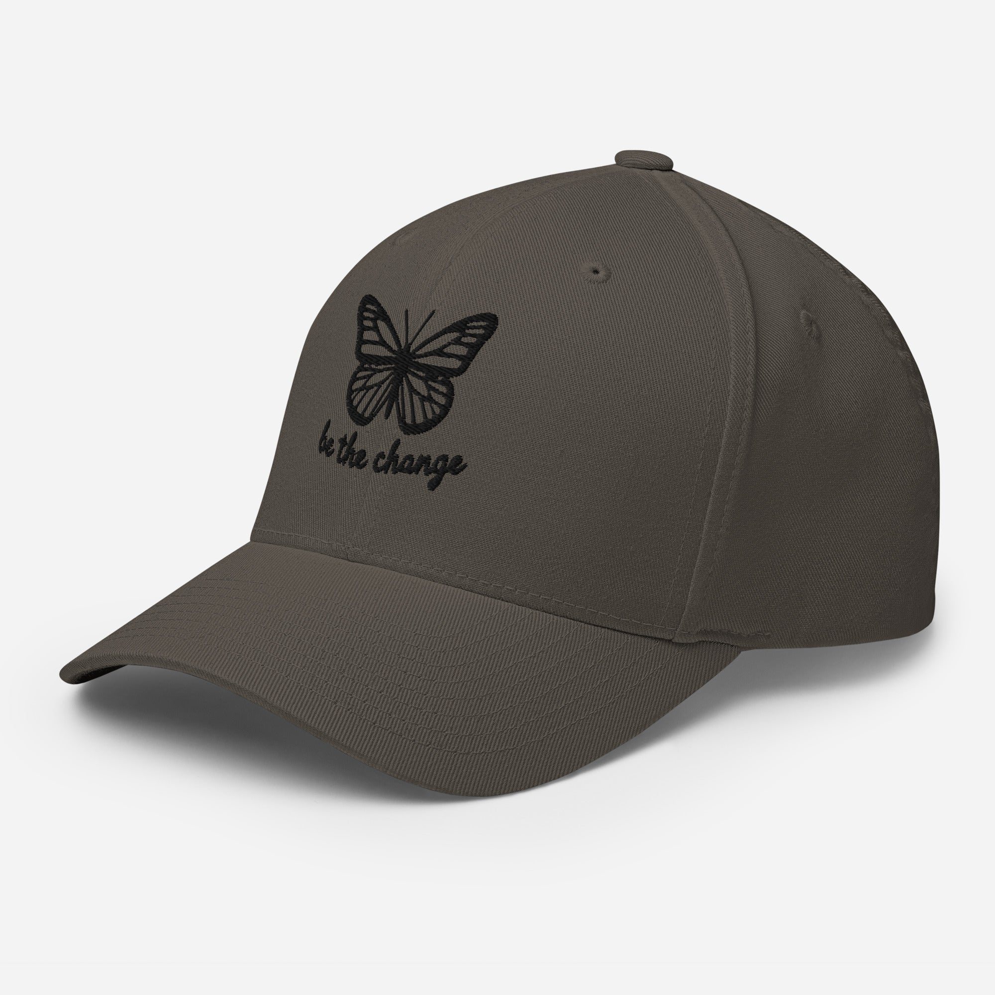 Embroidered 'Be The Change' Butterfly Graphic Twill Cap