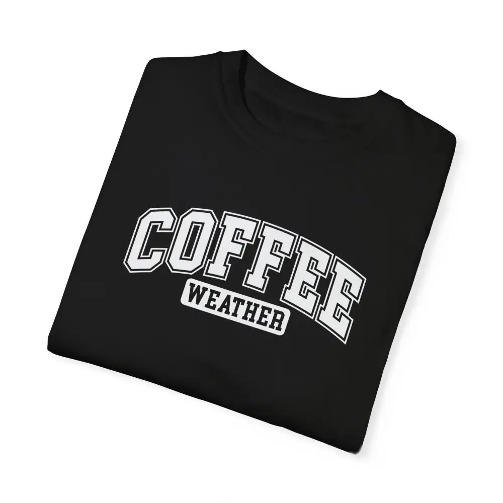 Black Coffee Weather Winter-Inspired Graphic T-Shirt