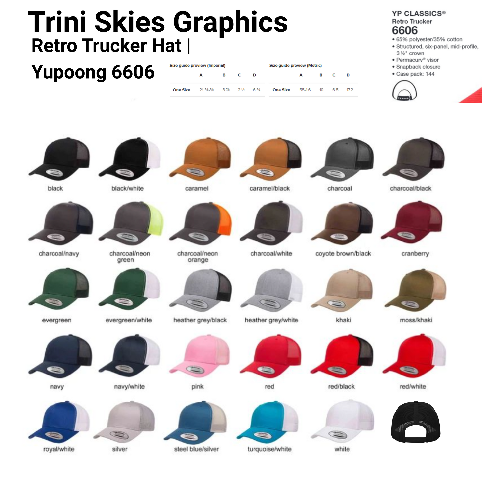 Tahiti trucker hat with retro sunset gradient embroidery