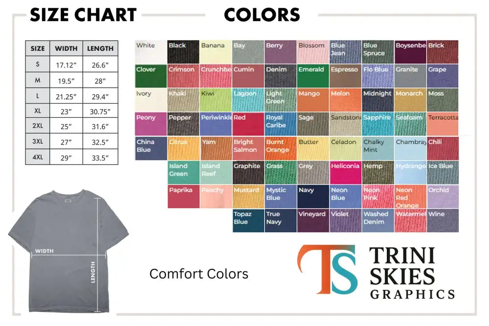 Gray Dachshund t-shirt with size chart, color palette, long dog short attention span