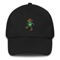 Trini Skies dancing cowboy frog embroidered corduroy cap
