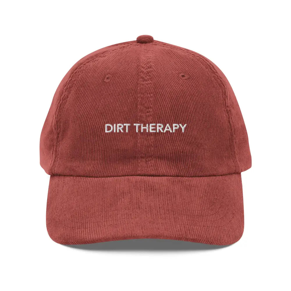 Red Dirt Therapy embroidered vintage corduroy baseball cap