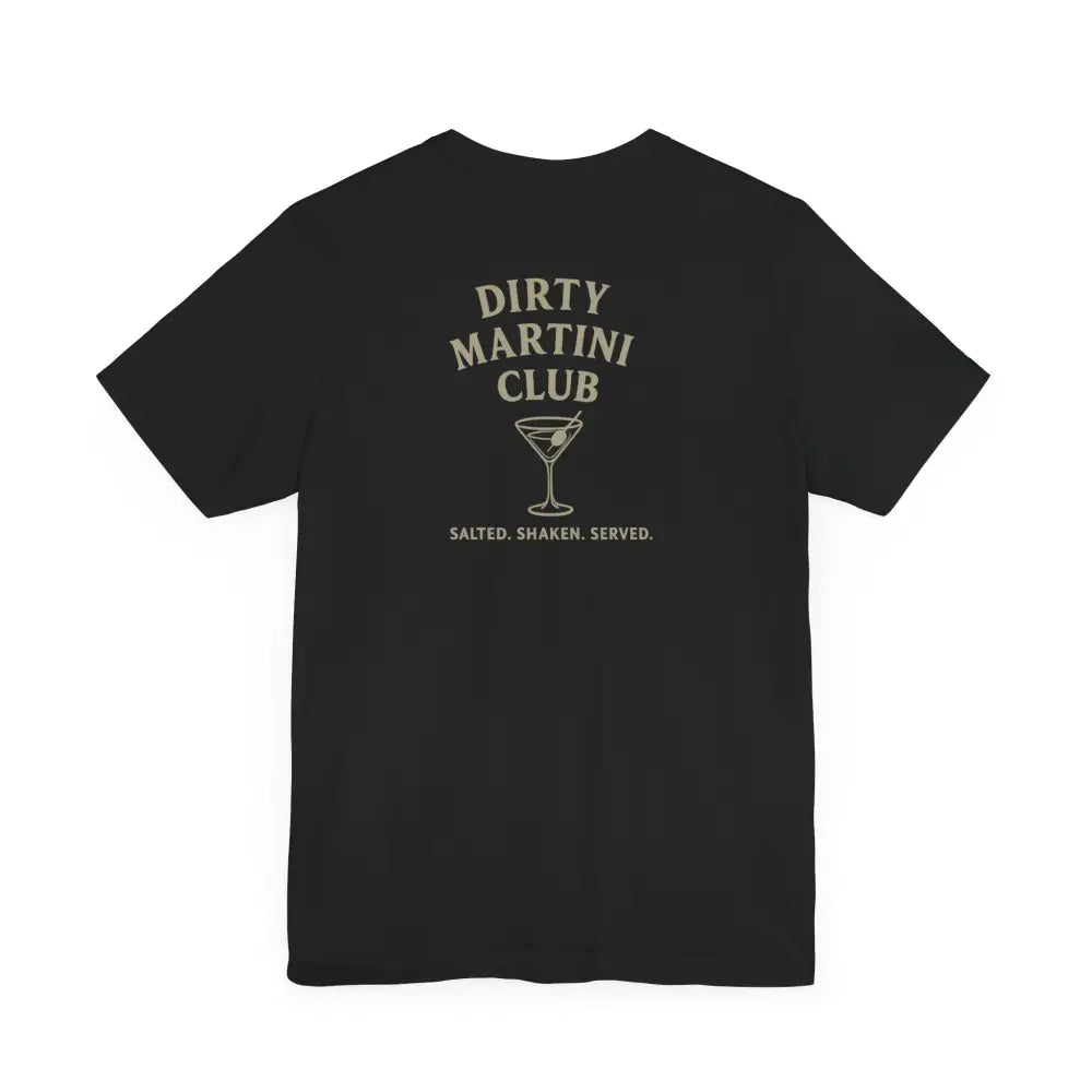 Black Dirty Martini Club graphic tee by Trini Skies Supply