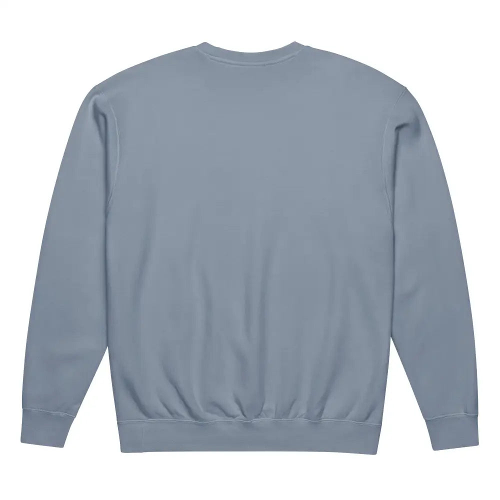 Soft muted blue Donkey sweatshirt with minimal wildlife crewneck design