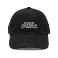 Black Make America Great embroidered vintage corduroy cap