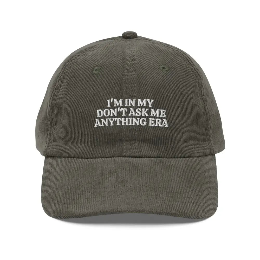 Vintage corduroy cap with Make America Great embroidered text