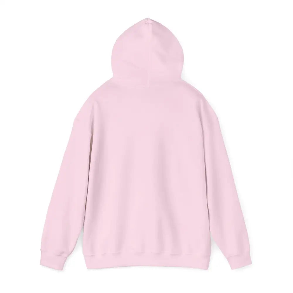 Light pink long-sleeved hoodie with hood featuring Patagonia Mountain Range design