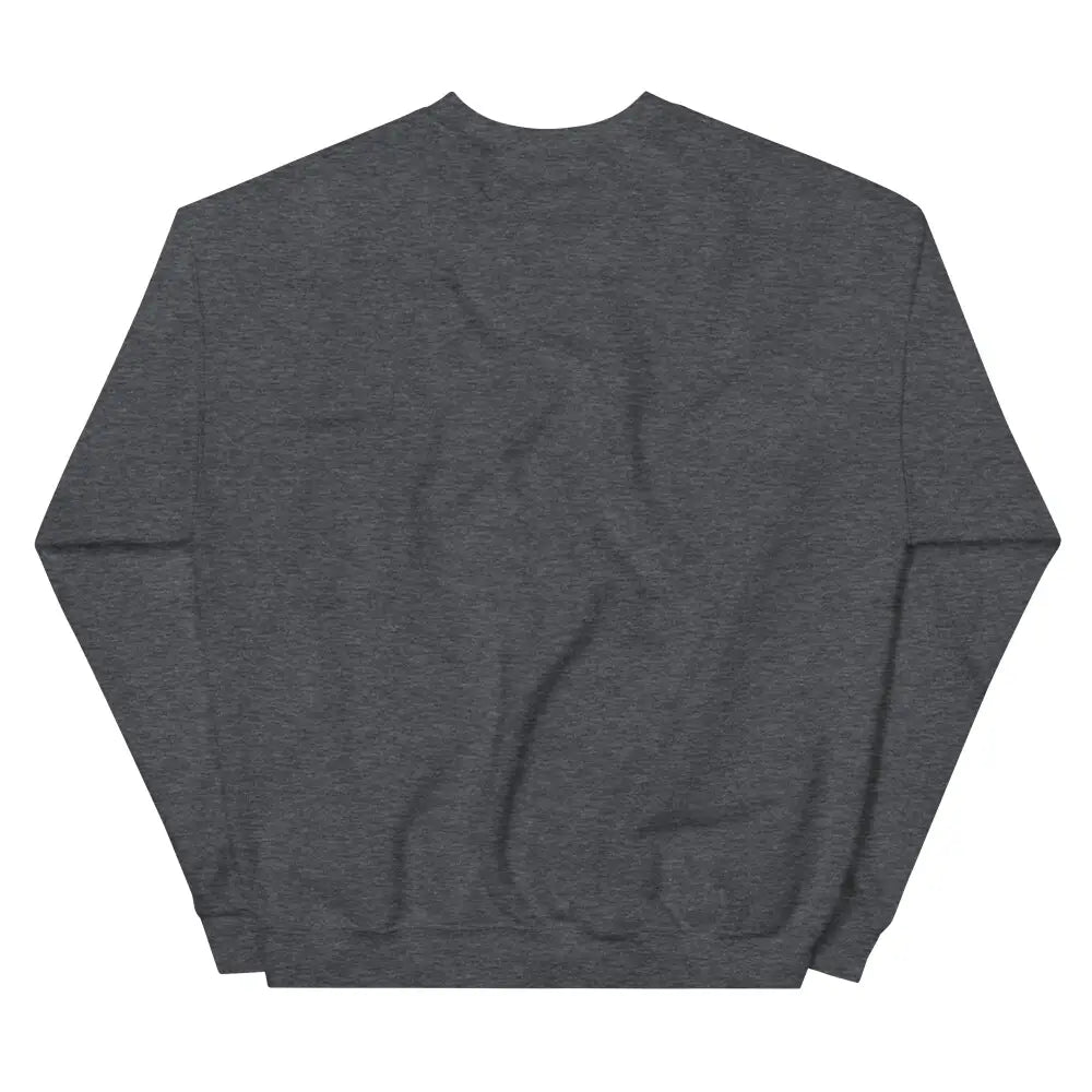 Dark gray crewneck pine tree forest embroidered sweatshirt