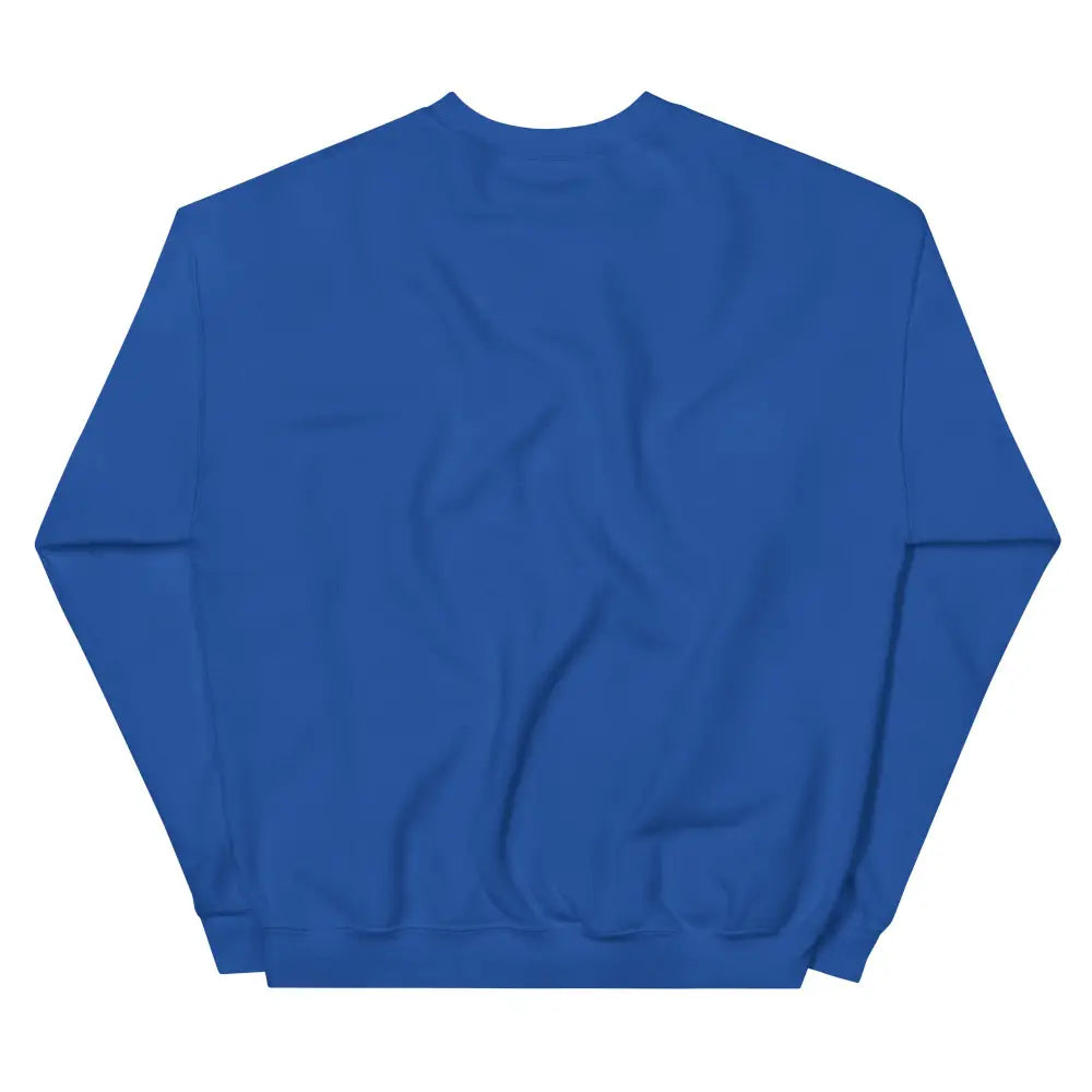 Royal blue embroidered pine tree forest sweatshirt