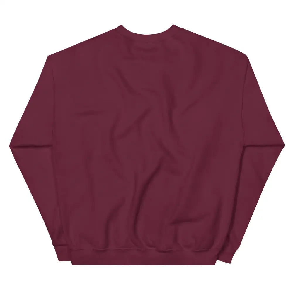 Maroon embroidered pine tree forest sweatshirt