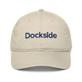 Trini Skies Dockside organic dad embroidered corduroy cap in beige