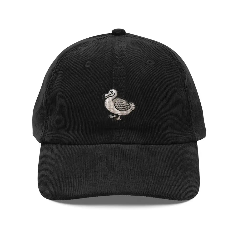 Trini Skies embroidered dodo bird vintage corduroy cap