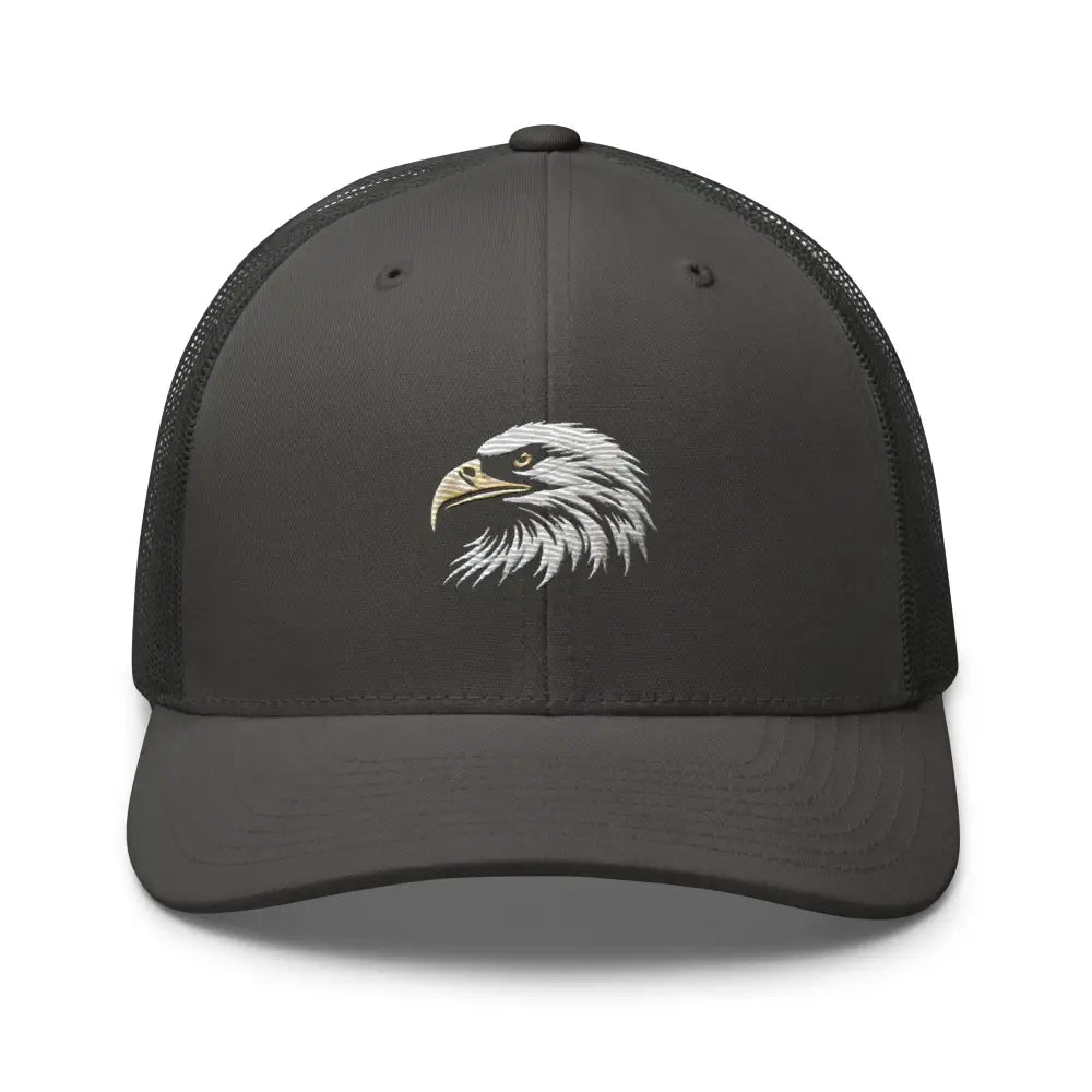 Dark grey Eagle Embroidered Classic Trucker Cap with snapback