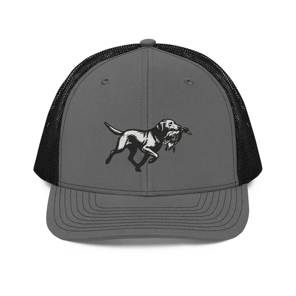 Embroidered Labrador Retriever Trucker Cap with Duck Hunt Design