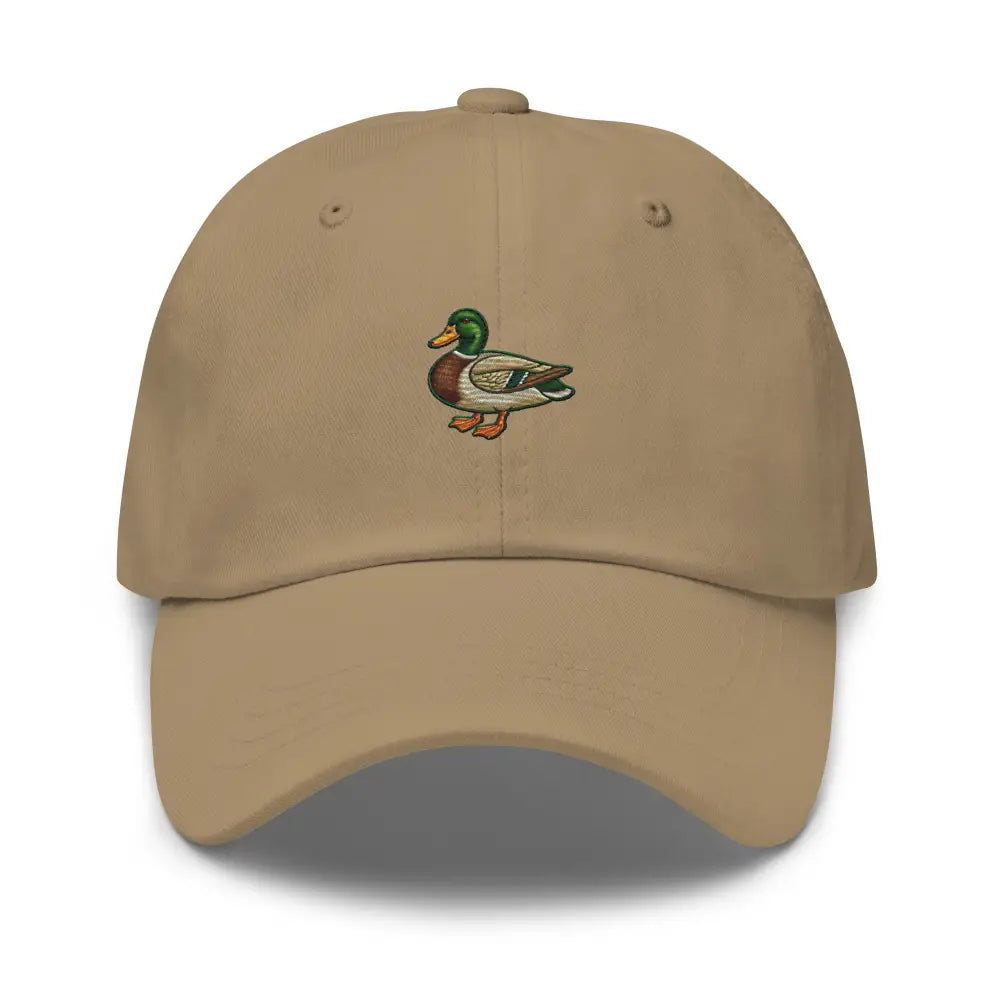 Trini Skies embroidered mallard duck cotton twill dad hat
