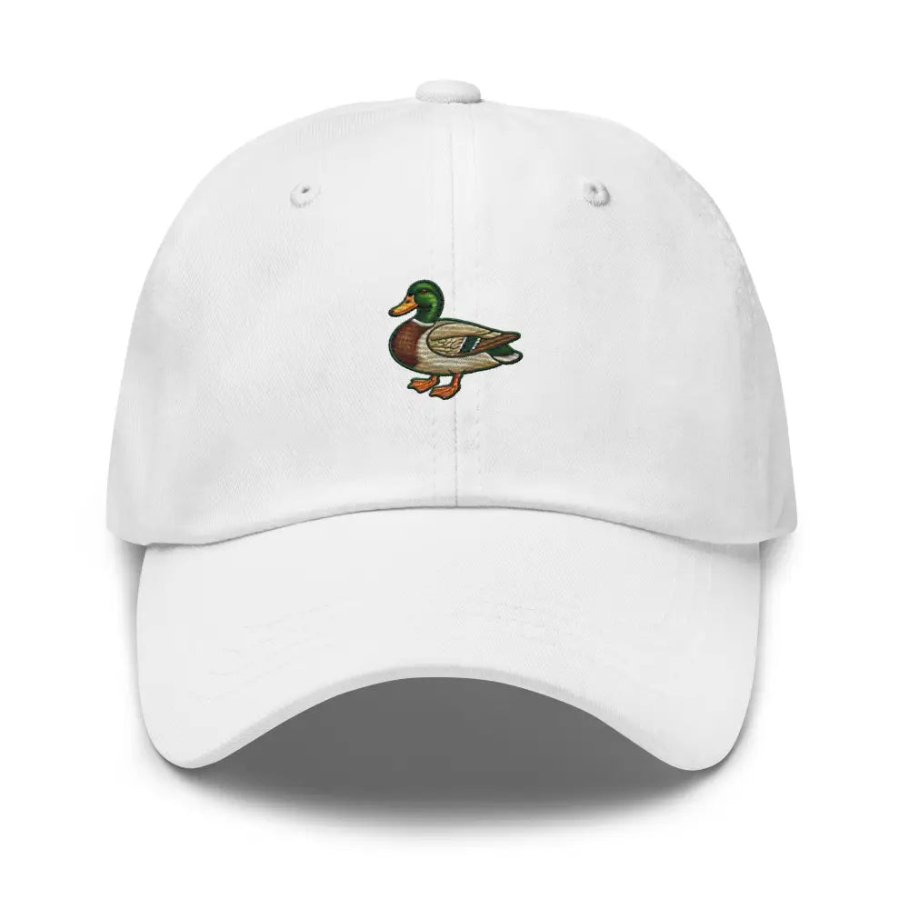 Trini Skies embroidered mallard duck cotton twill dad hat