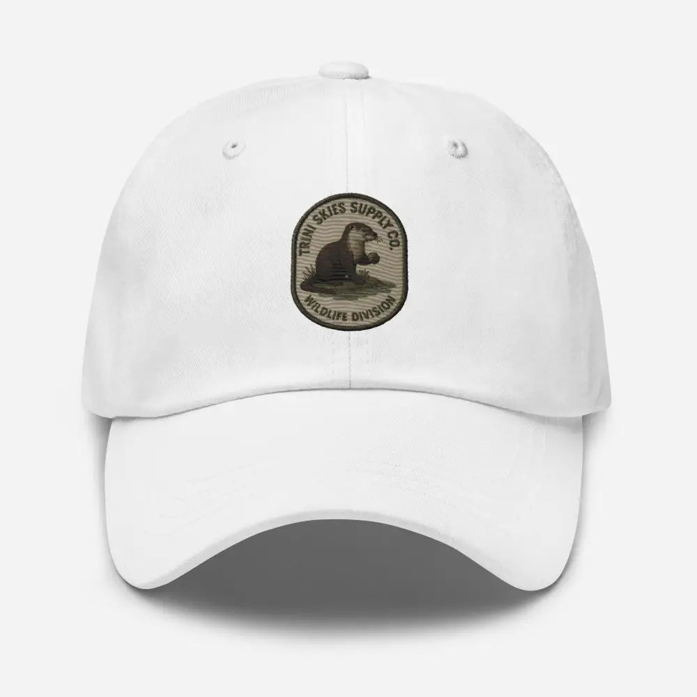 Embroidered Otter Wildlife Division Dad Cap in Chino Cotton Twill