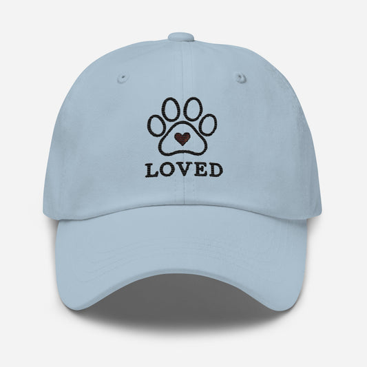 Embroidered Pet Love Dad Hat – Adjustable Dog & Cat Lover Cap - Light Blue - Hats 1