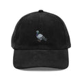 Trini Skies embroidered pigeon vintage corduroy baseball cap