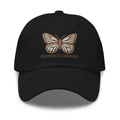 Black Butterfly Embrace Change Dad Embroidered Cotton Twill Hat