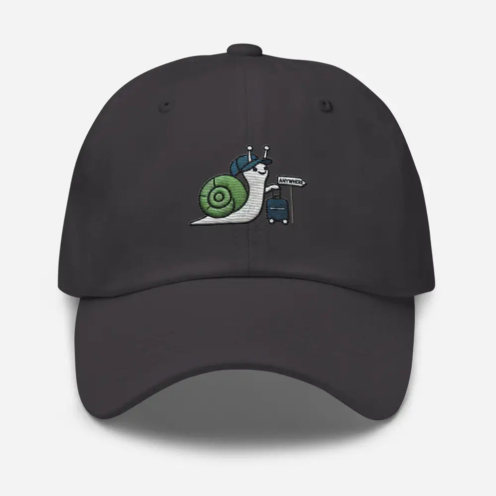 Traveling Snail Embroidered Corduroy Cap with Cartoon Snail