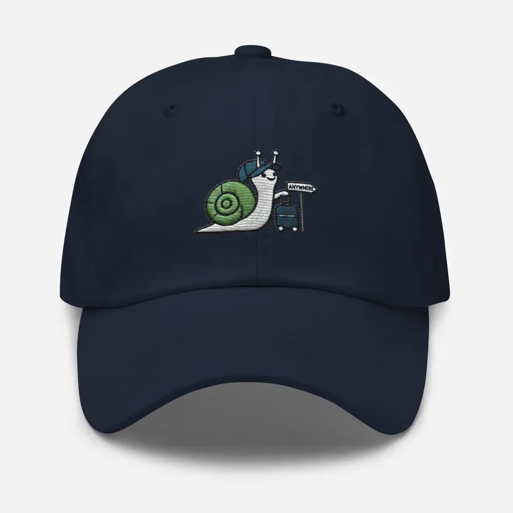 Traveling Snail Embroidered Corduroy Cap with Cartoon Snail Dad