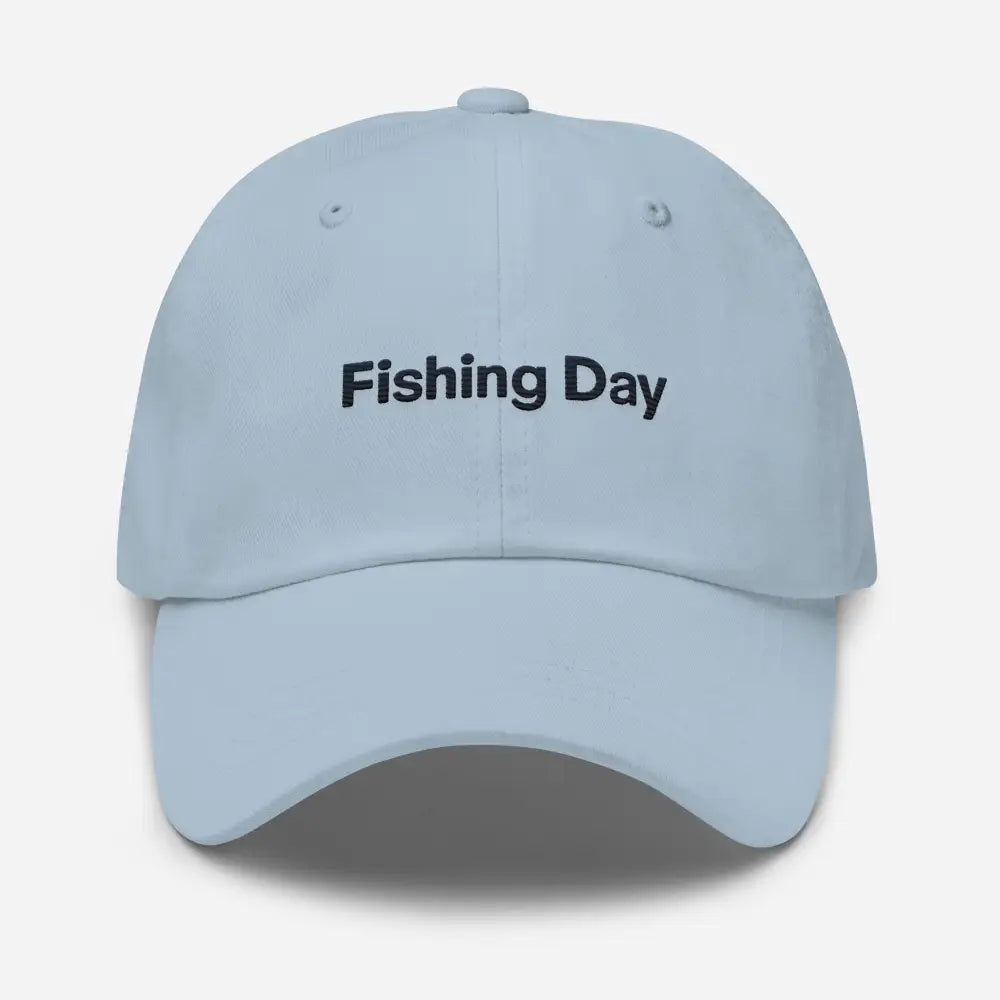 Light blue Trini Skies fishing day dad embroidered corduroy hat