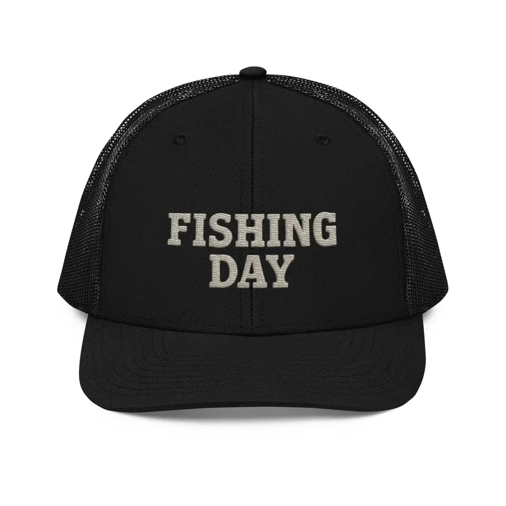 Black Trini Skies Fishing Day Richardson embroidered trucker hat