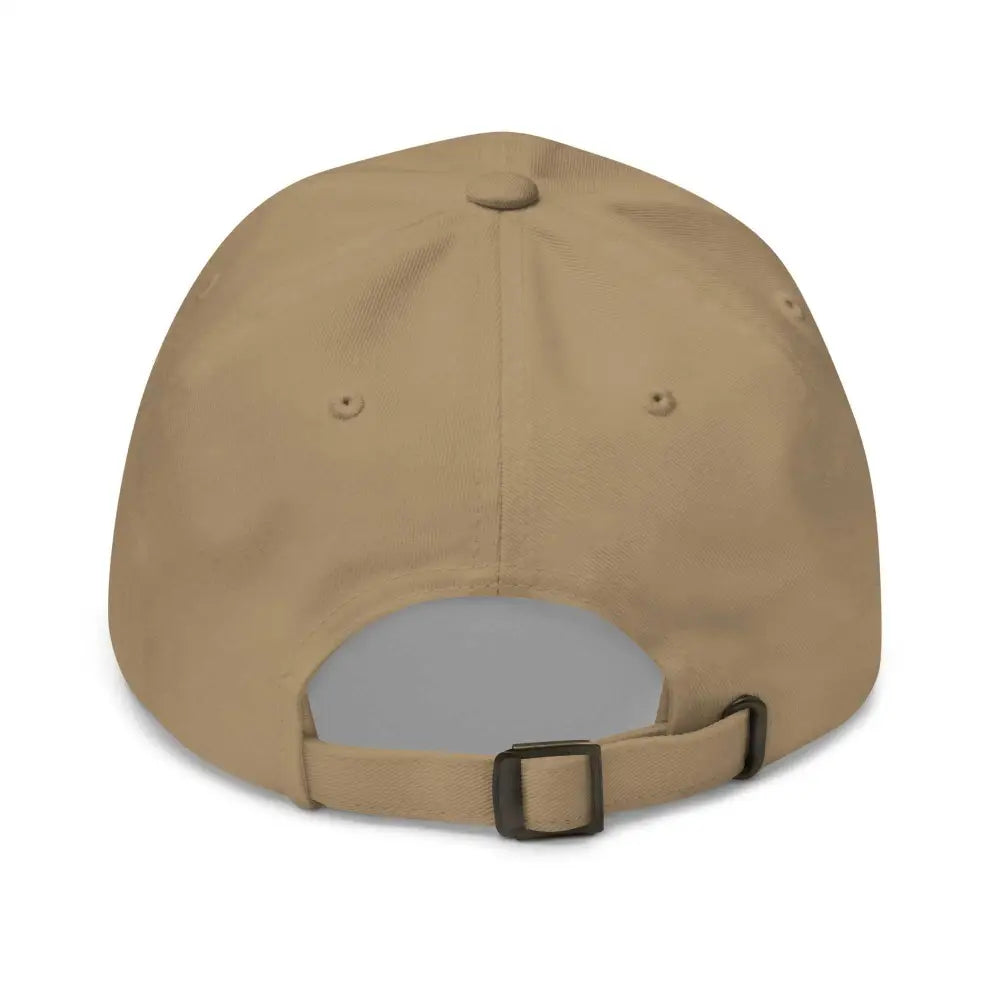 Forest Guardian black bear dad hat with adjustable strap in chino cotton twill