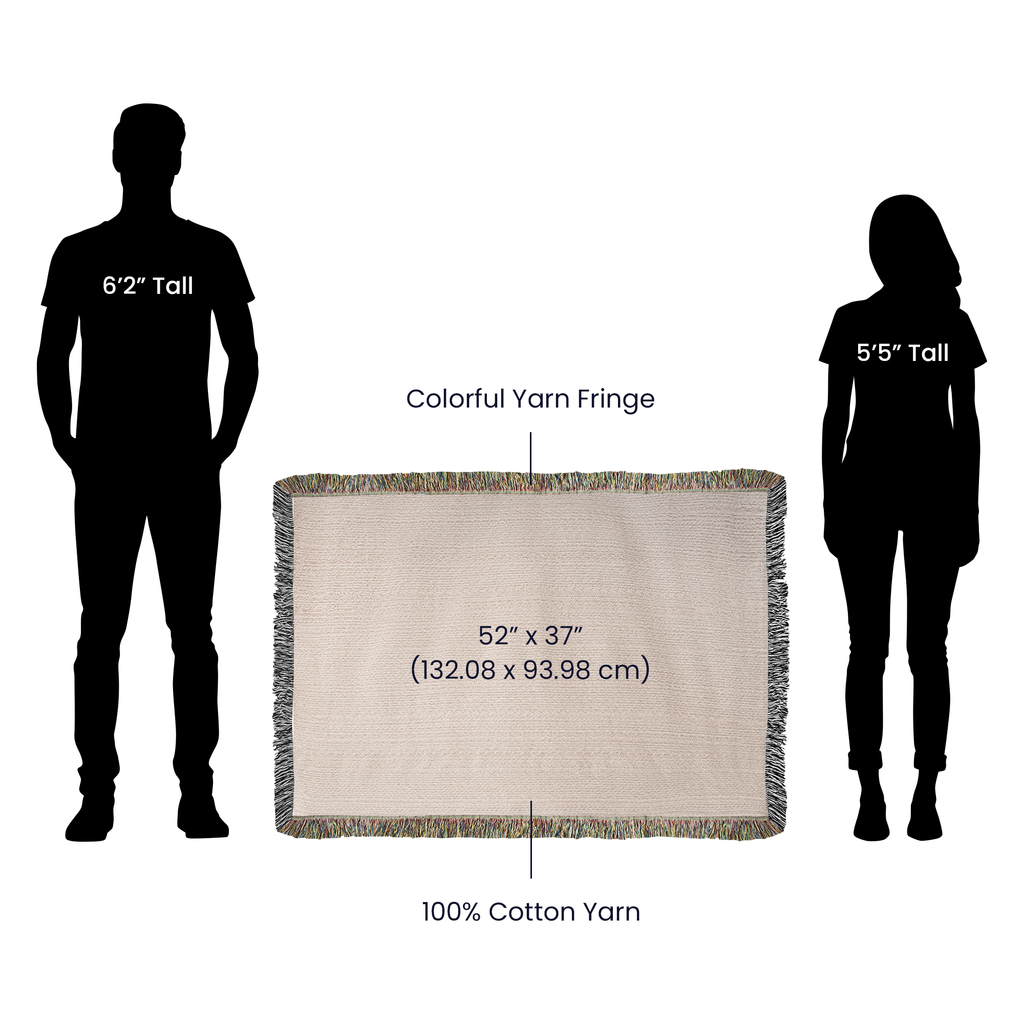 Custom Photo Woven Blanket | 100% Cotton Picture Throw | Trini Skies